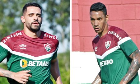 Renato Augusto e Antônio Carlos em treino do Fluminense (Fotos: Mailson Santana e Marcelo Gonçalves/FFC)