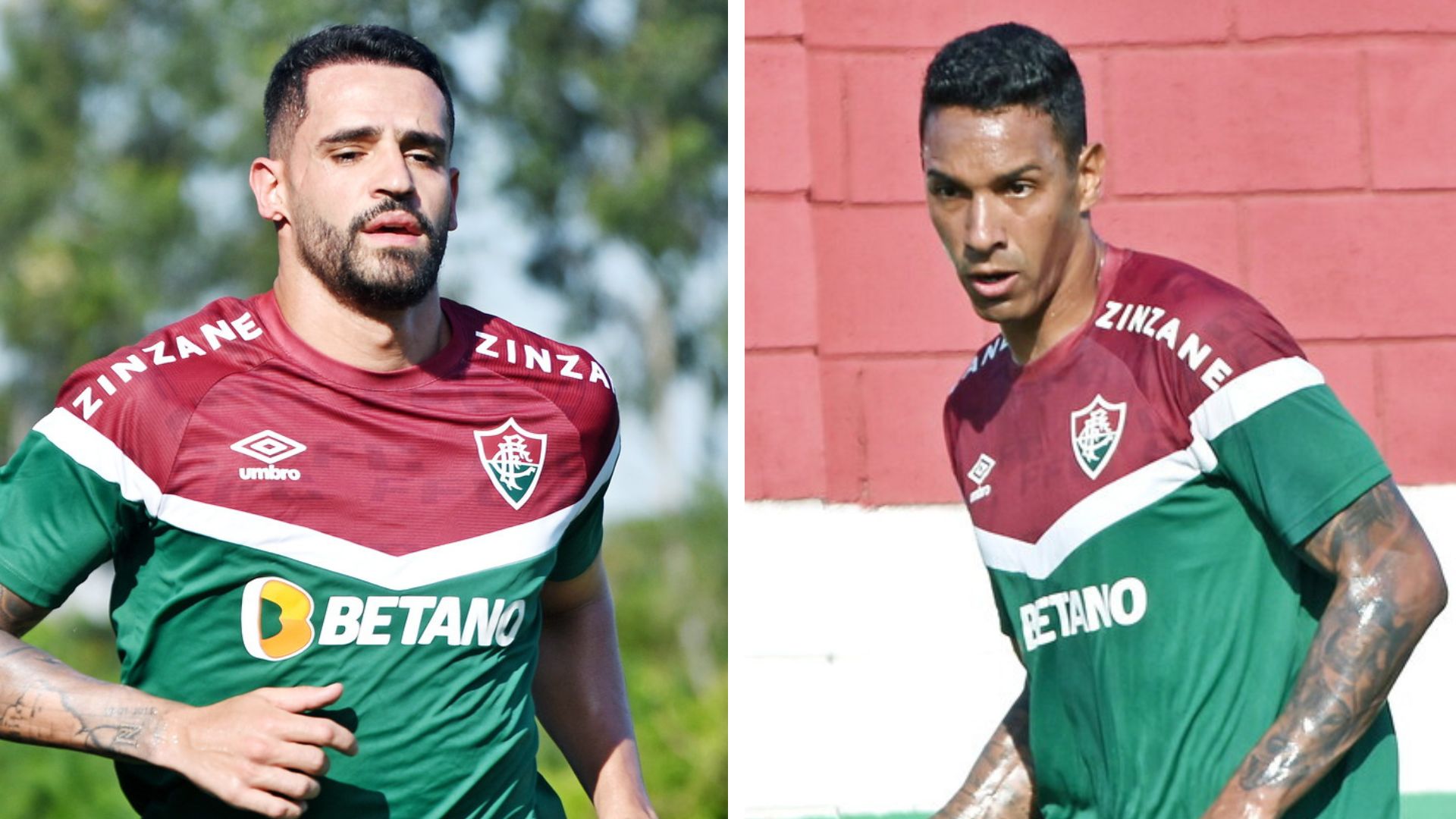 Renato Augusto e Antônio Carlos em treino do Fluminense (Fotos: Mailson Santana e Marcelo Gonçalves/FFC)