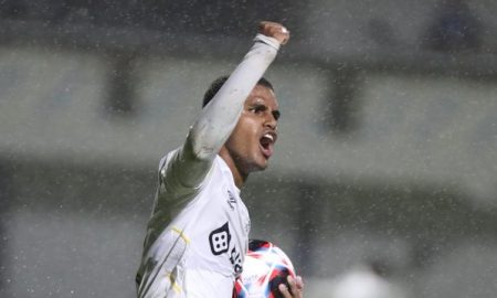 Enzo Monteiro foi autor dos gols do Santos.(Divulgação/ Santos FC)