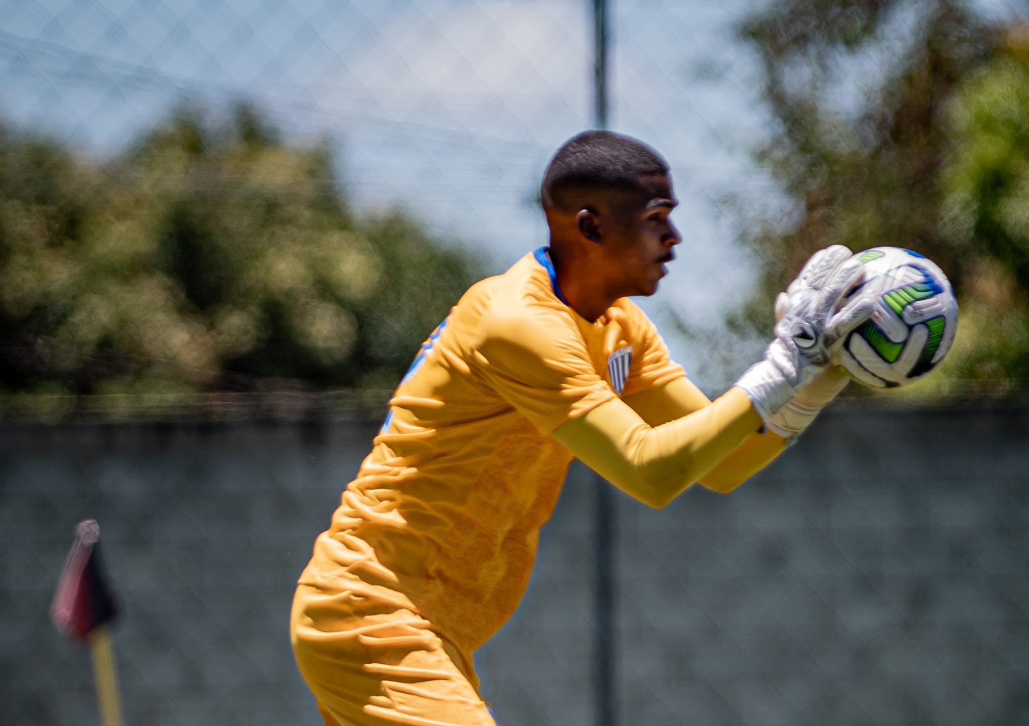 Goleiro Tiago em ação pelo Avaí - (Foto: Leo Piva Fotos/Via Assessoria de Imprensa)