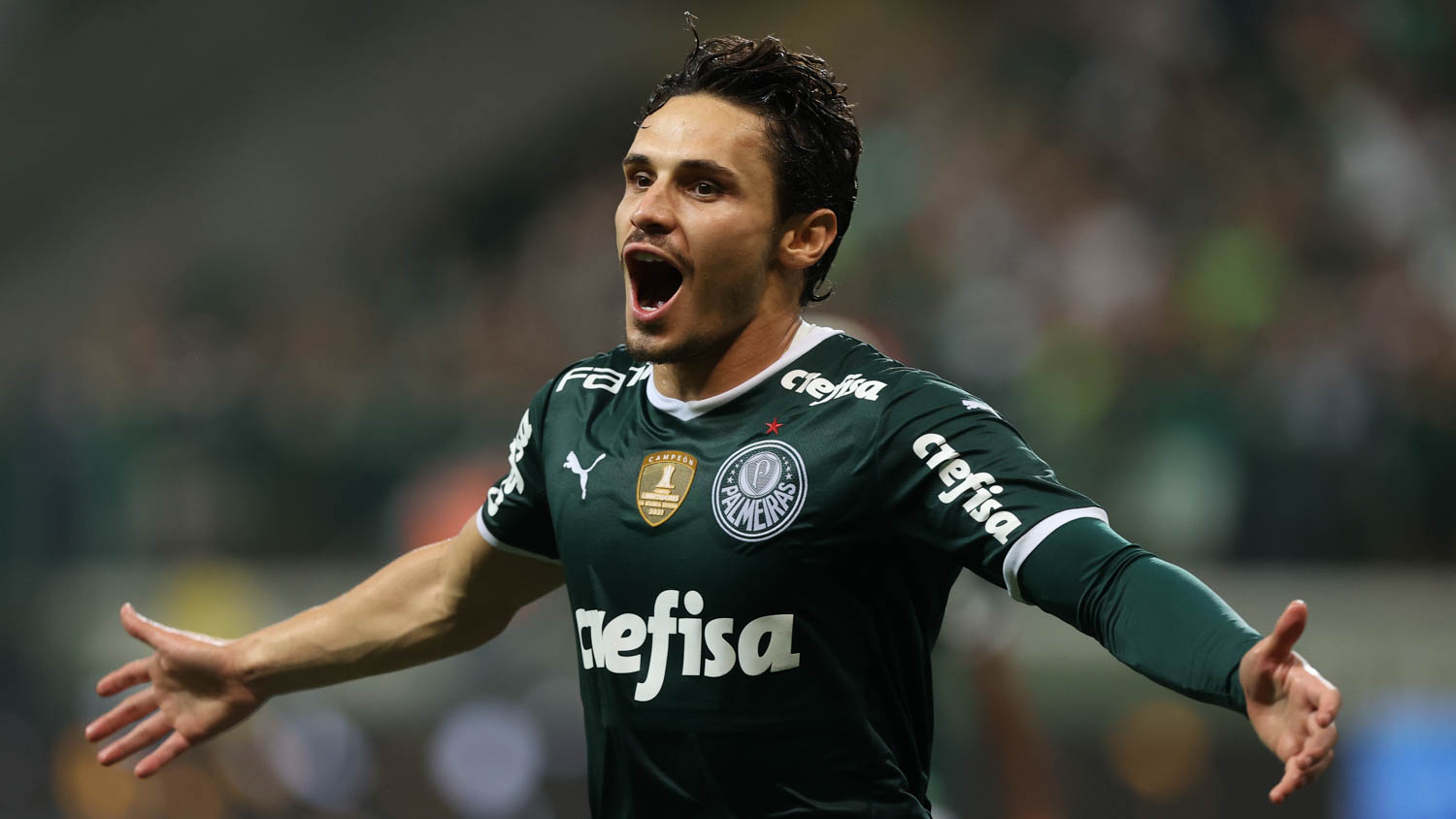 Raphael Veiga comemora gol pelo Palmeiras (Foto: Cesar Greco | SEP)