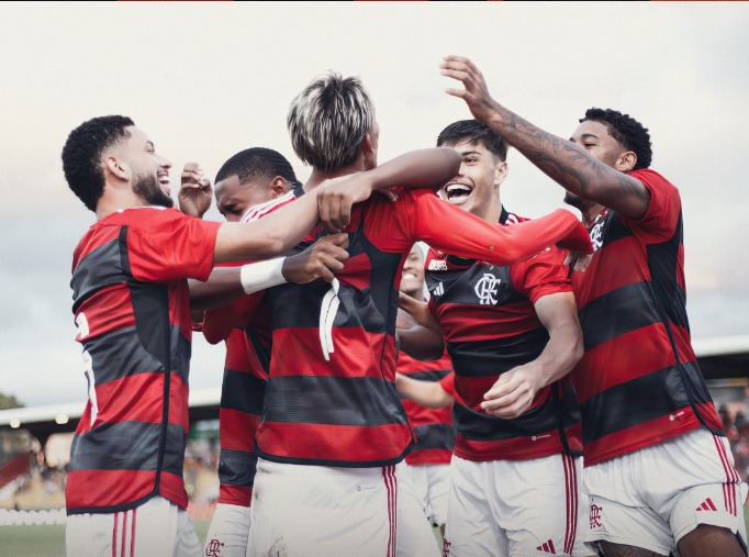 Elenco do Flamengo na vitória contra o São José-RS na Copinha Foto: Gilvan de Souza/Flamengo