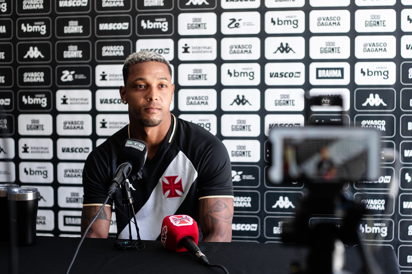 David em entrevista coletiva (Foto: Leandro Amorim | Vasco)