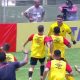 Goleiro Filipe marcou o gol da vitória do Athletico contra o Tanabi nos pênaltis - (Foto: Reprodução/Transmissão sportv)