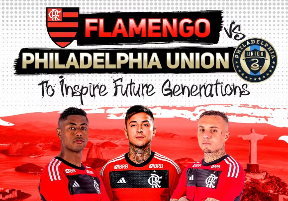 Cartaz do amistoso entre Philadelphia Union e Flamengo (Foto: Divulgação)