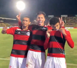 Flamengo vence são José por 3x1 e está classificado para as oitavas de final da Copinha Foto: Reprodução Flamengo
