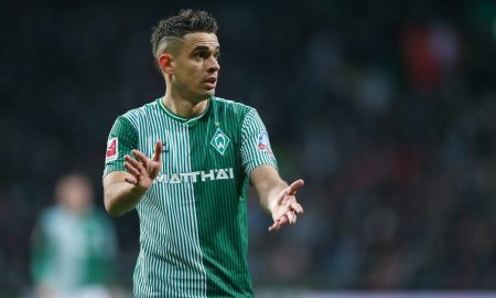 São 14 jogos de Borré pelo Werder Bremen, com quatro gols marcados - (Foto: Selim Sudheimer/Getty Images)