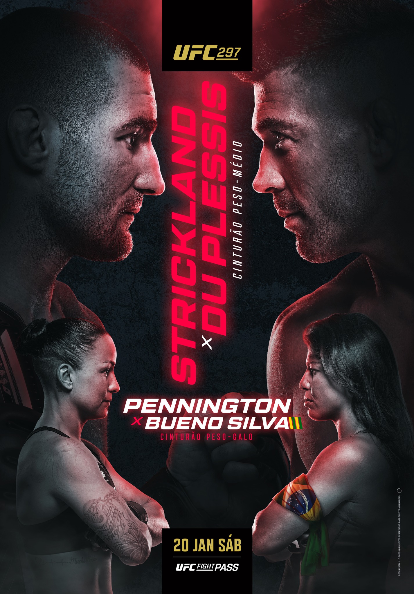 Poster do UFC 297 (Foto: Divulgação/Facebook UFC)