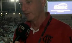 Landim rasga elogio a atuação do Flamengo contra o Boavista Foto: Reprodução FlaTV