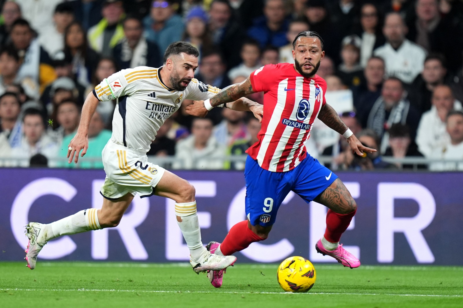 Real Madrid e Atlético de Madrid empataram em 1 a 1 no Santiago Bernabéu.