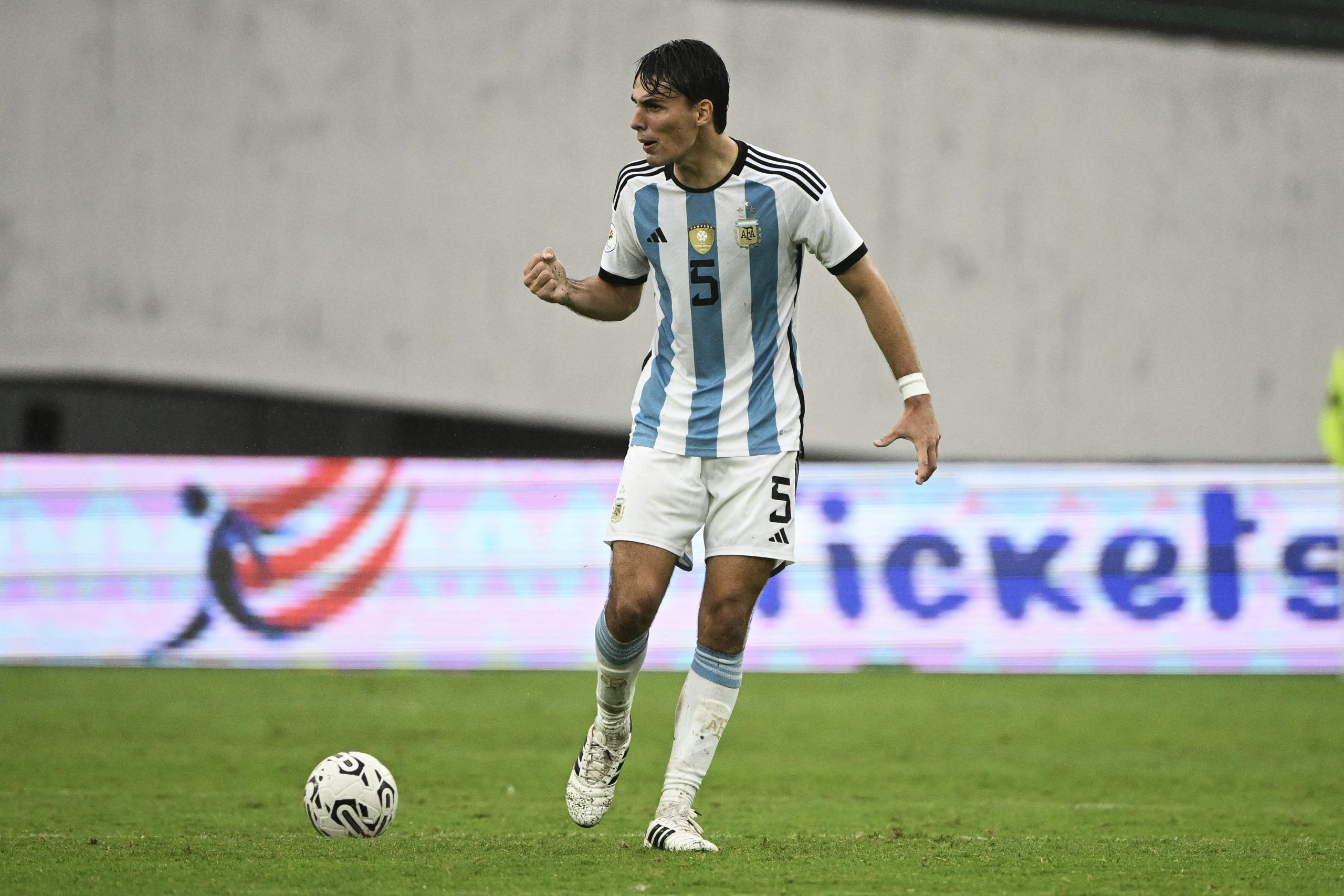 Federico Redondo durante jogo da Seleção Argentina Sub-23 (Foto: FEDERICO PARRA | AFP via Getty Images)