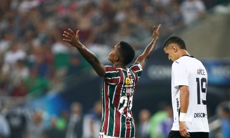 Árias comemora o primeiro gol do Fluminense (Photo by Wagner Meier/Getty Images)