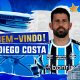 Grêmio anuncia reforço para o ataque, Diego Costa é tricolor! (Foto/Reprodução: Grêmio)