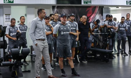 Gabriel Milito já prepara equipe para primeiro clássico da final do Mineiro (Foto: Pedro Souza/Atlético-MG)