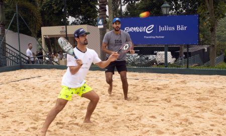 Jogo de beach tennis (Foto: Beatriz Barbosa)
