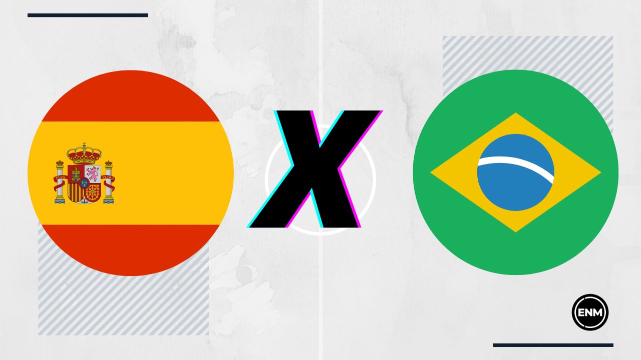 Brasil encara a Espanha nesta terça-feira (Arte: ENM)