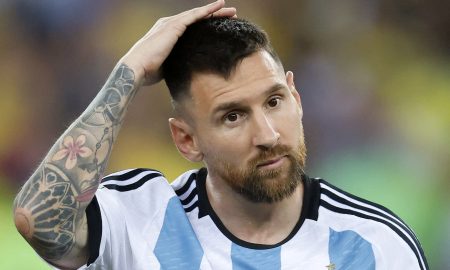 Messi antes de Brasil x Argentina, Brasil e Argentina, pelas Eliminatórias Sul-Americanas da Copa do Mundo de 2026 (Foto: DANIEL RAMALHO | AFP via Getty Images)