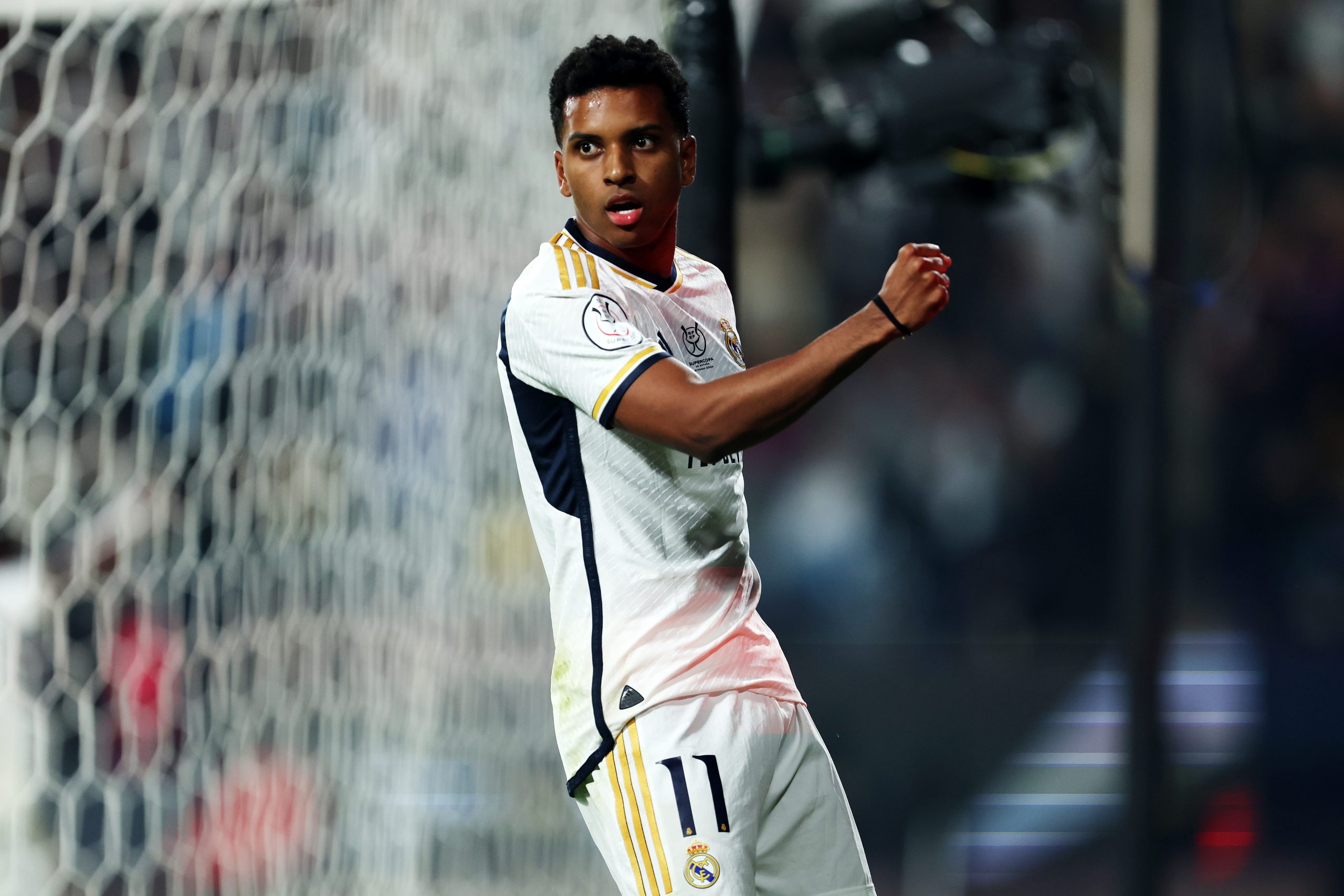 Rodrygo comemora gol pelo Real Madrid (Foto: Yasser Bakhsh | Getty Images)