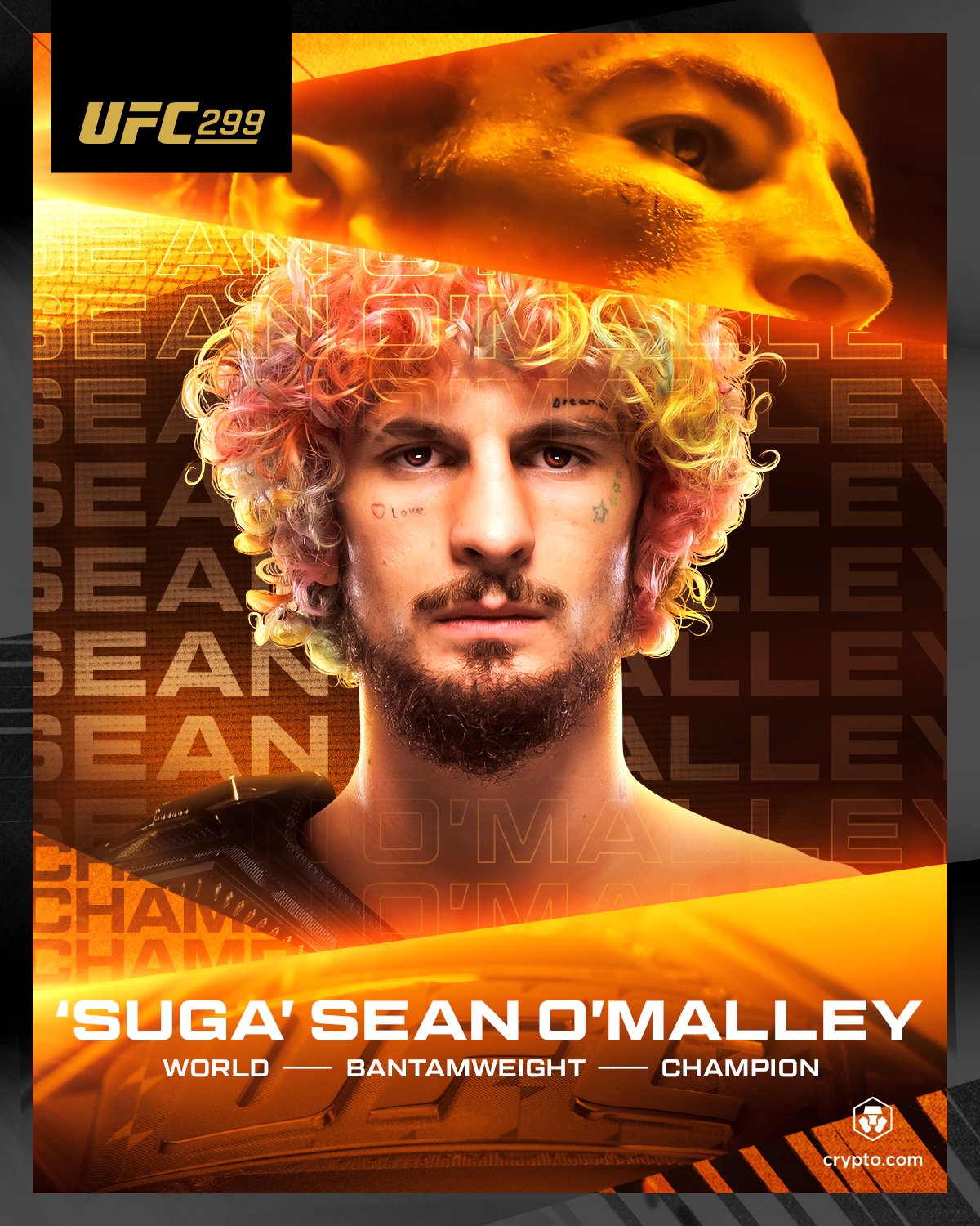 Sean O'Malley manteve o cinturão dos galos (Foto: Divulgação/UFC)