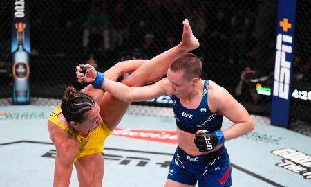 Rose Namajunas venceu Amanda Ribas (Foto: Divulgação/UFC)