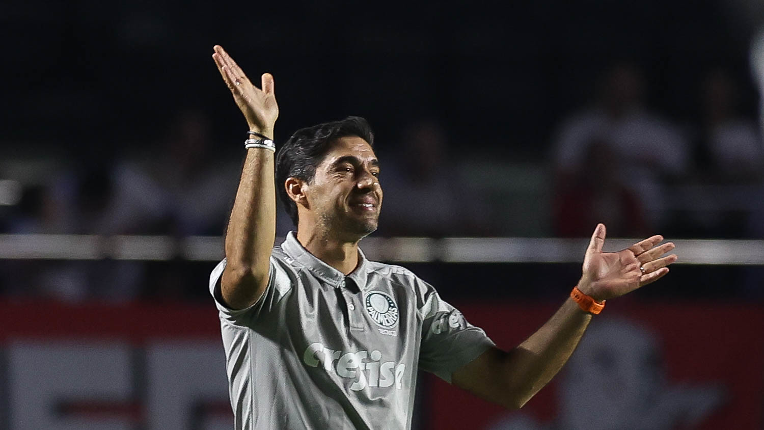 Abel Ferreira durante confronto contra o São Paulo nesta segunda-feira(29). (Foto: Cesar Greco/Palmeiras).