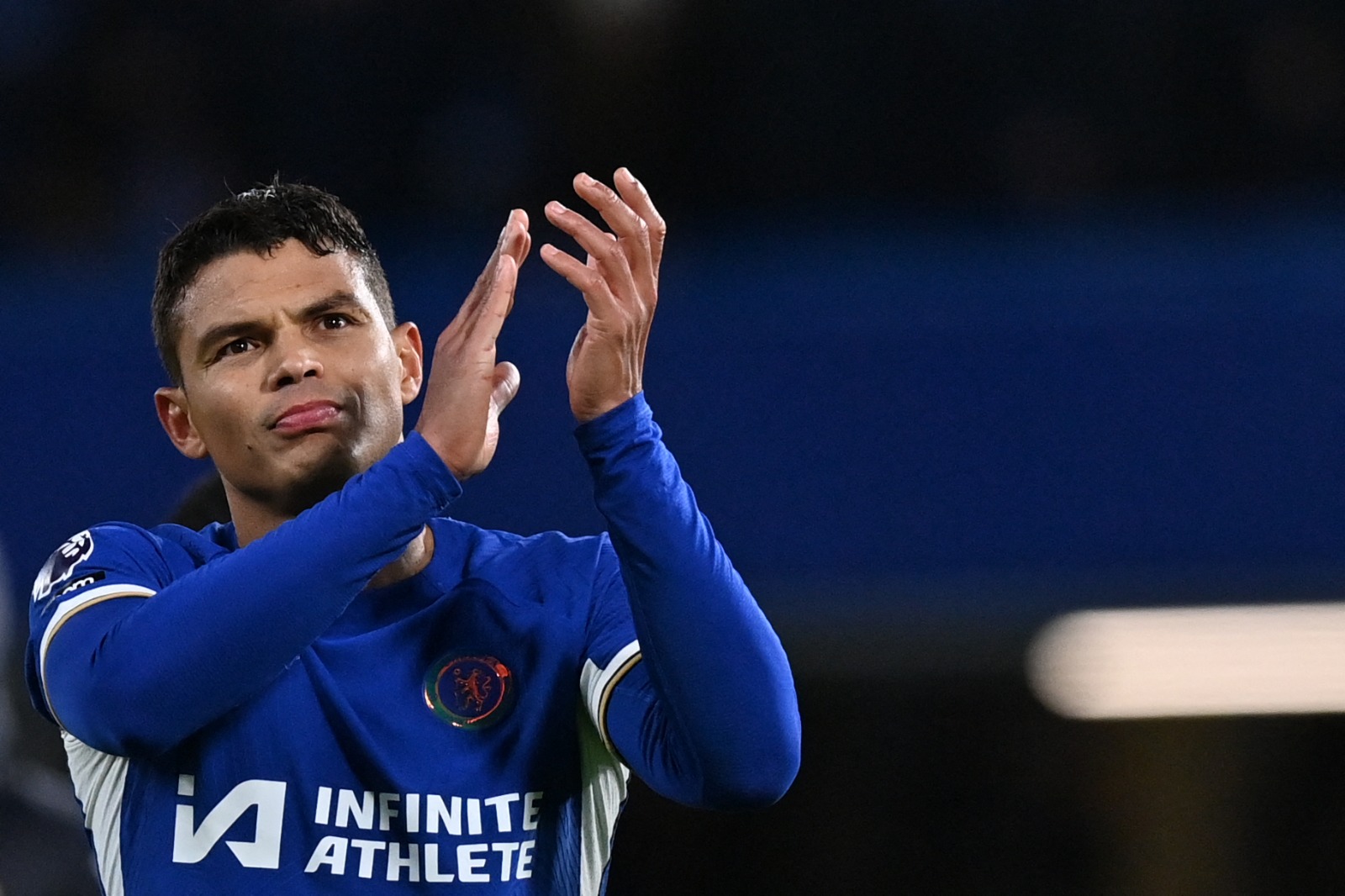 Thiago Silva em jogo do Chelsea pela Premier League 23/24