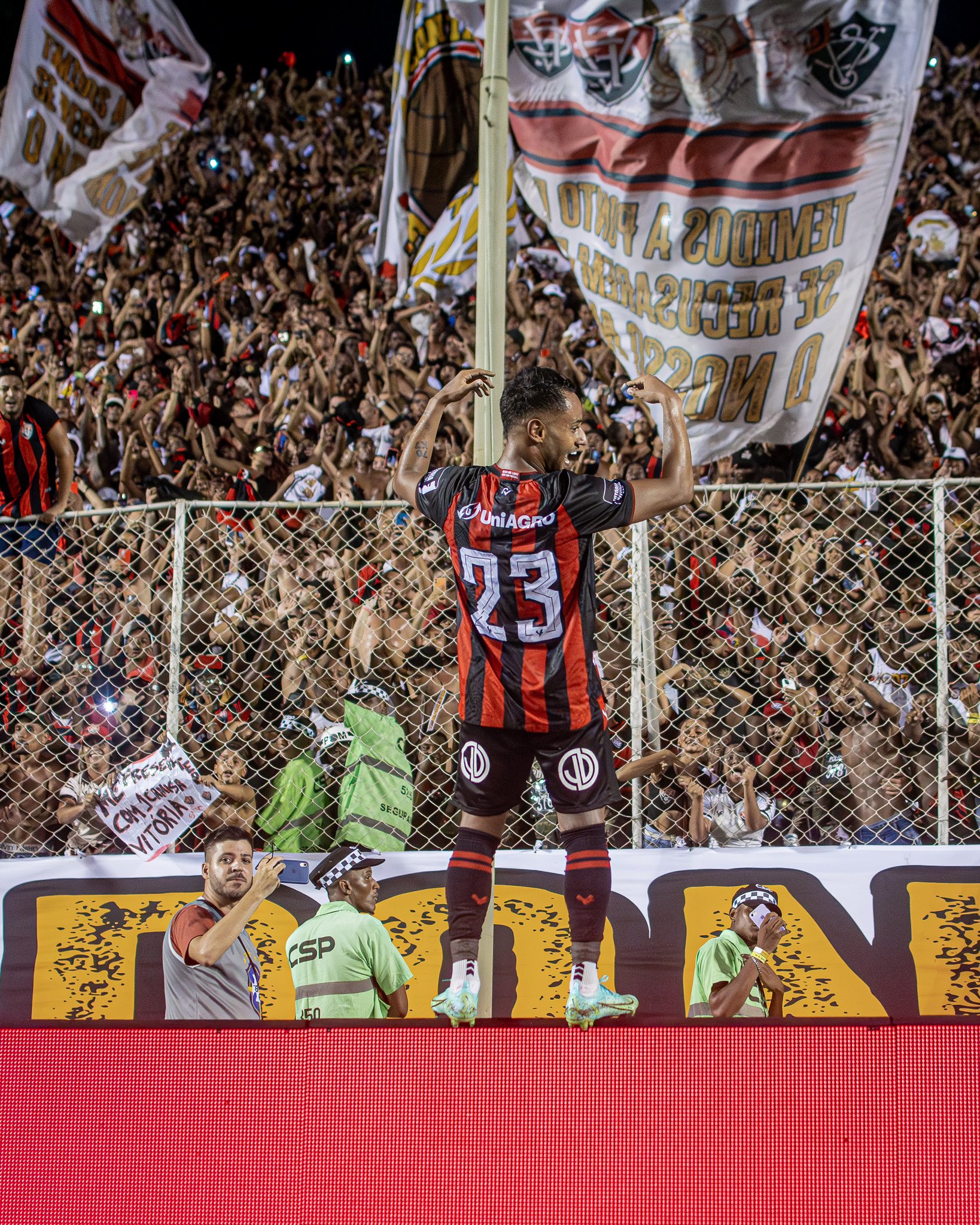 O atacante foi protagonista na vitória diante do Bahia pelo Baianão Foto: Victor Ferreira/ECVitória