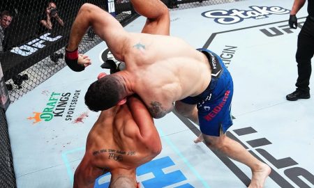 Luta entre Chris Weidman e Bruno Blindado (Foto: Divulgação/Instagram Oficial UFC)