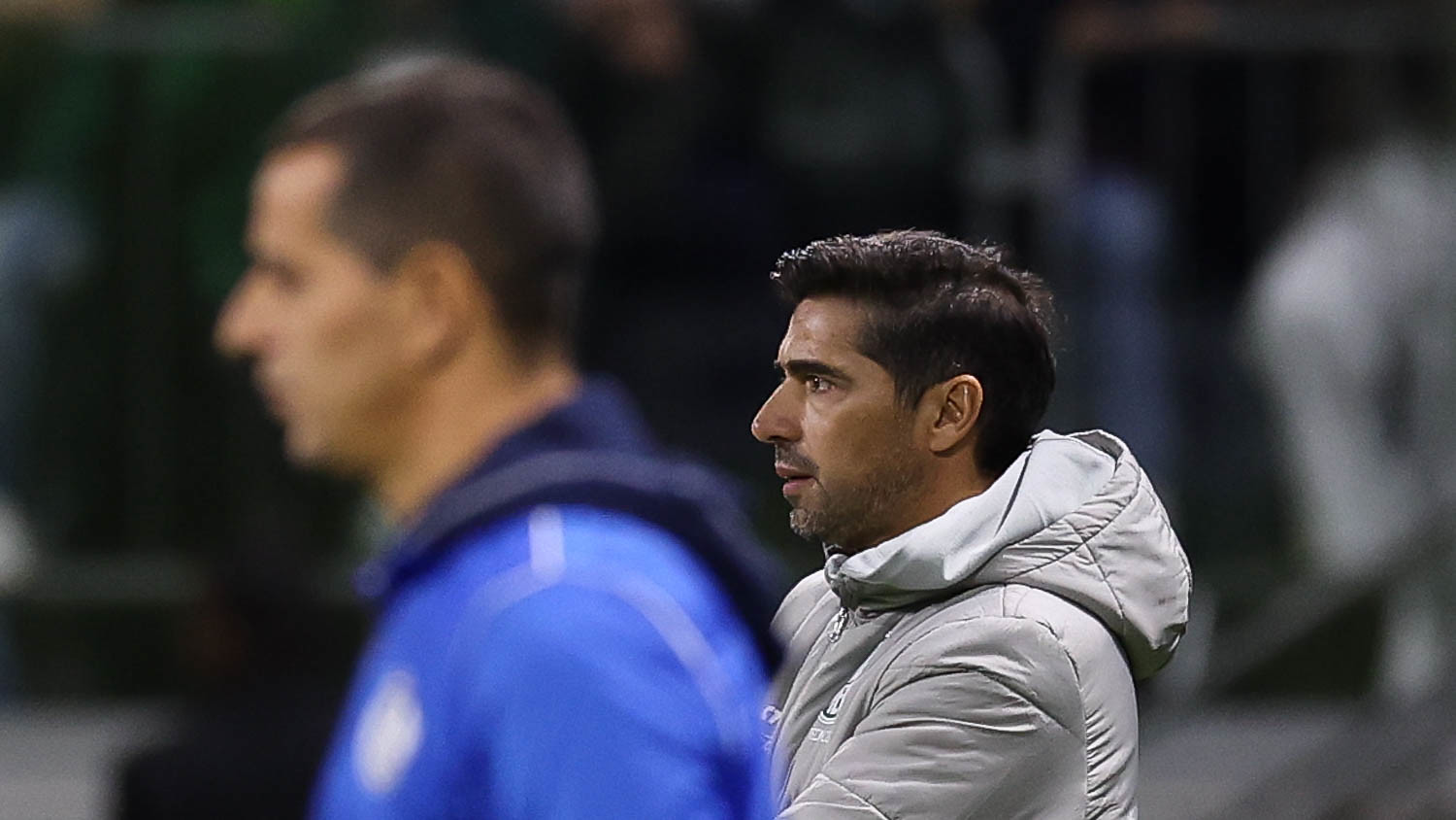 Treinador Abel Ferreira durante o confronto contra o San Lorenzo no Allianz Parque. (Foto: Cesar Greco/Palmeiras).