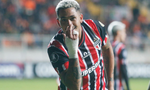 Luciano contra o Cobresal no Chile em 2024 (Foto: Divulgação/Staff CONMEBOL)