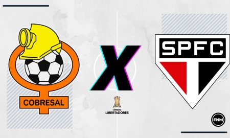 Cobresal e São Paulo na Libertadores 2024 (Arte: ENM)