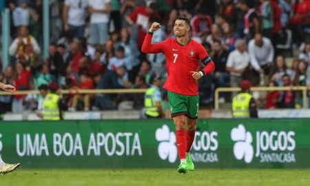 Cristiano Ronaldo comemorando. (Foto: Carlos Rodrigues/Getty Images)