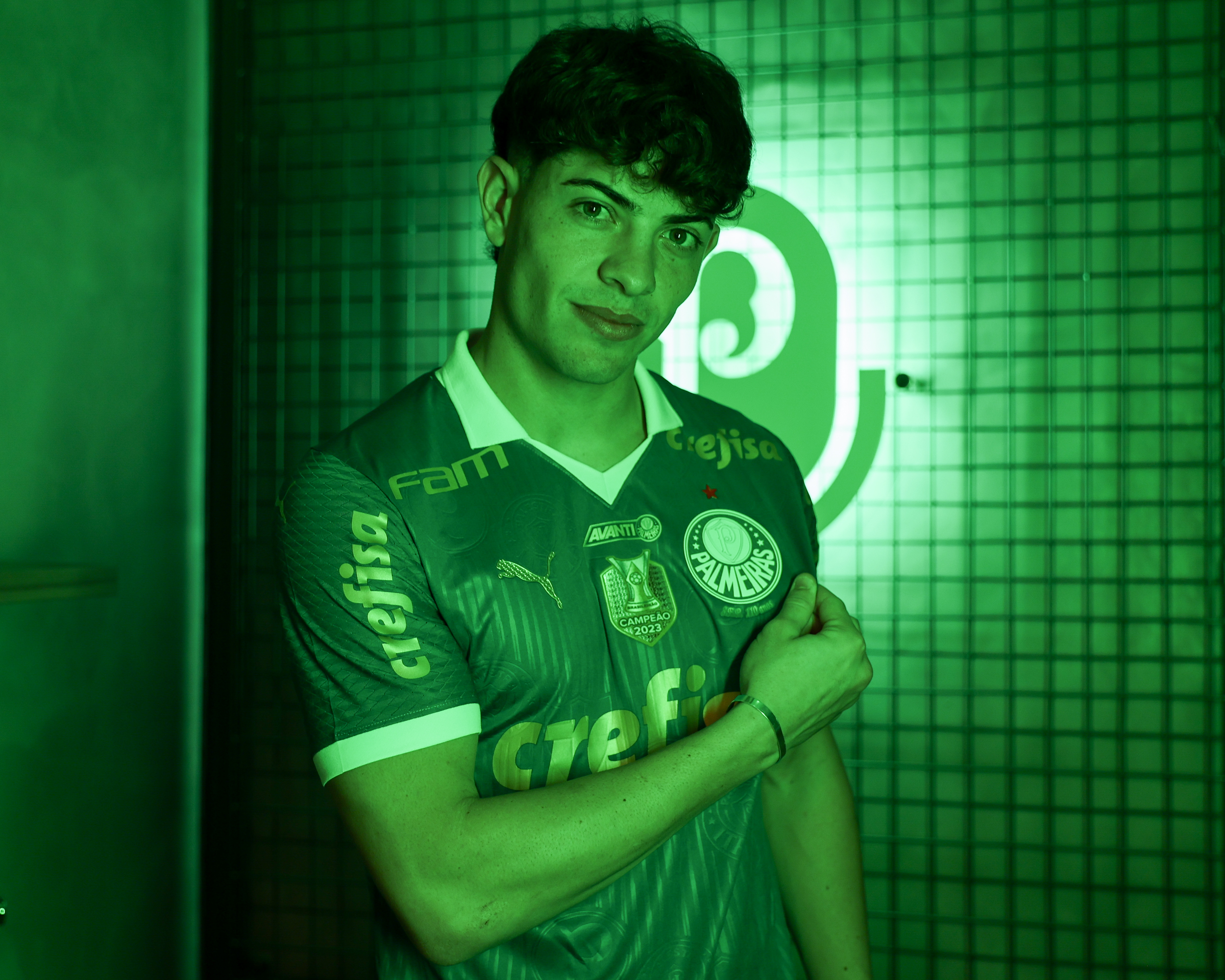 Foto do anúncio de Agustín Giay no Palmeiras. (Foto: Fábio Menotti/Palmeiras).