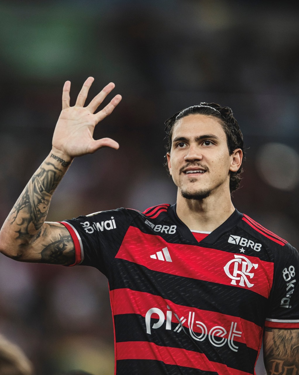 Pedro, atleta do Flamengo em partida contra o Grêmio Reprodução / Rede Social