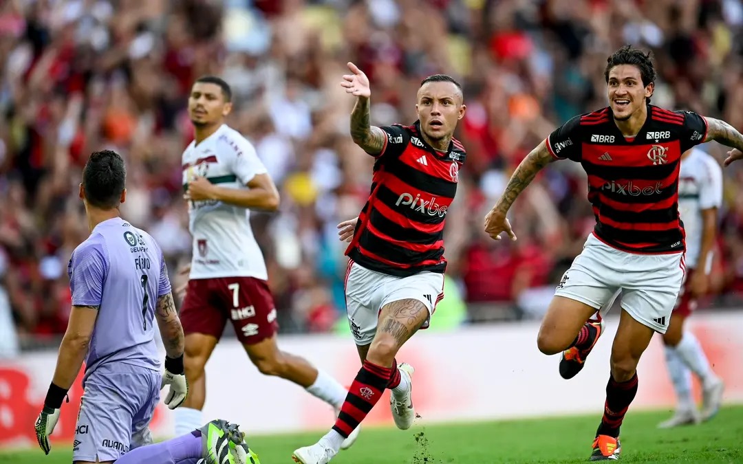 Partida entre Flamengo e Fluminense pelo Carioca 2024 Foto: Marcelo Cortees / CRF