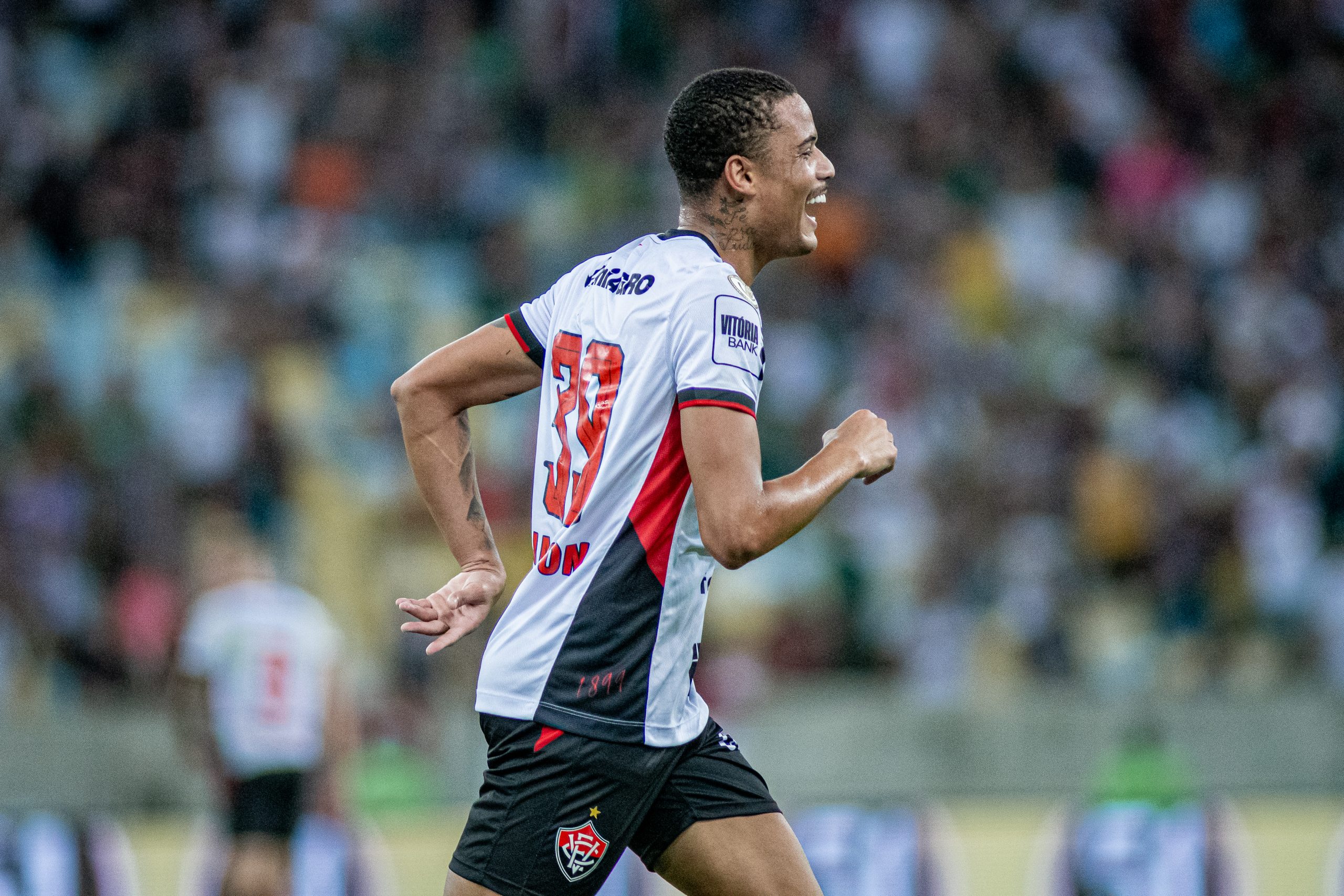 O atacante marcou o gol do Vitória diante do Fluminense. Foto: Victor Ferreira/EC Vitória