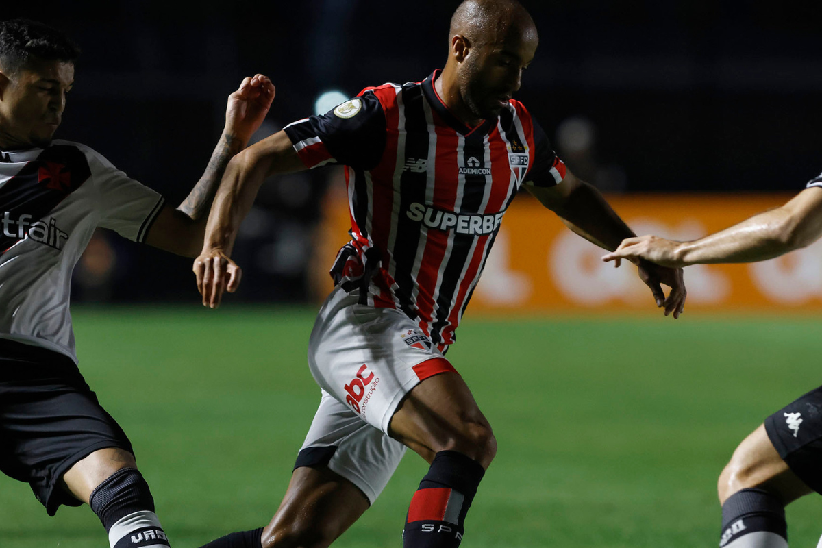 Lucas no São Paulo em 2024 (Foto: Rubens Chiri/Saopaulofc.net)