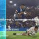 Bruninho Alex (de azul) em campanha da Samsung como jogador de futebol (Foto: Reprodução/Samsung)
