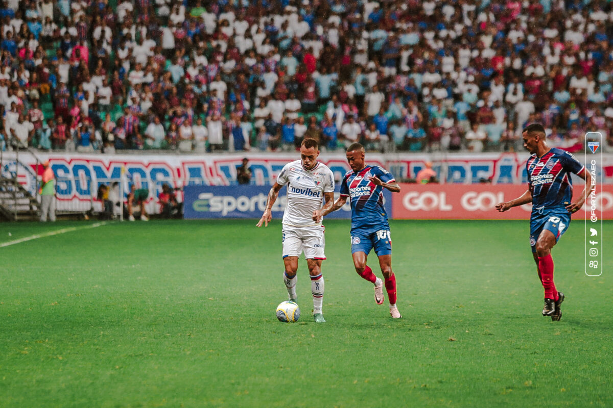 Breno Lopes em ação na partida. (Foto: Matheus Amorim/Fortaleza EC)