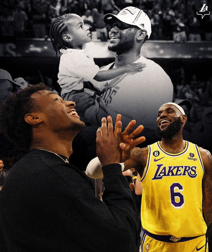 O Lakers será o primeiro time na história da NBA a contar com pai e filho no mesmo elenco (Foto: Divulgação / Los Angeles Lakers)