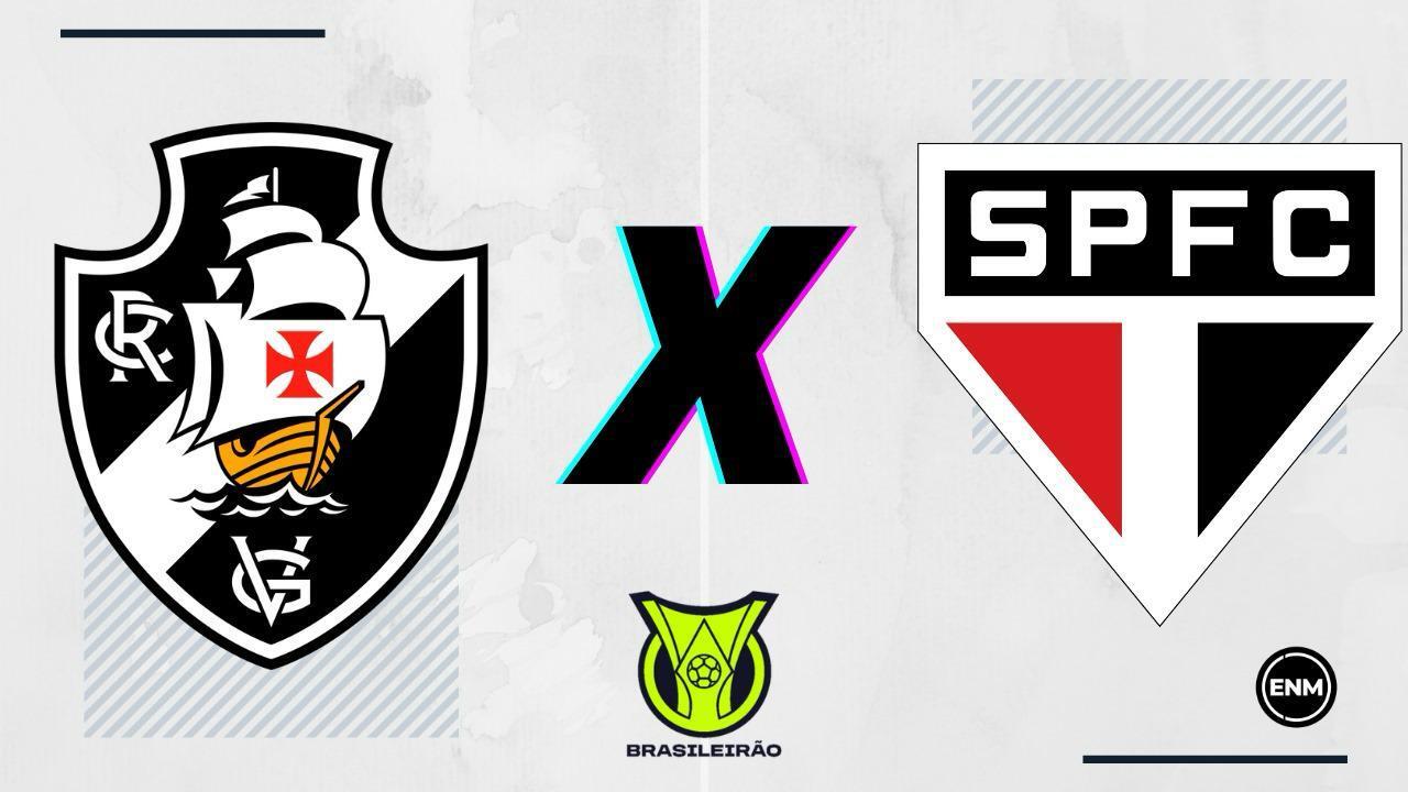 Vasco e São Paulo se enfrentam pelo Campeonato Brasileiro (Arte: ENM)