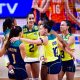 Seleção feminina contra a Tailândia na segunda semana da VNL