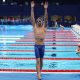 Leon Marchand bate recorde olímpico da natação nos 400m medley masculino (Foto: Reprodução/Paris 2024)