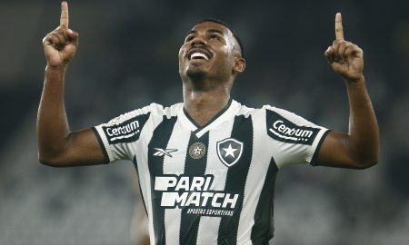 Cuiabano comemorando gol contra o Atlético. (Foto: Vítor Silva/Botafogo)