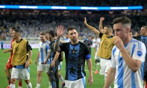 Messi comemorando. (Foto:JUAN MABROMATA/AFP via Getty Images)