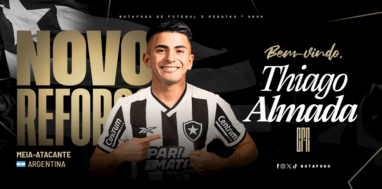 Thiago Almada anuncio Botafogo. (Foto: divulgação/Botafogo)