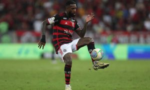 Gerson foi o melhor em campo na vitória do Flamengo sobre o Palmeiras na ida da Copa do Brasil (Photo by Wagner Meier/Getty Images)