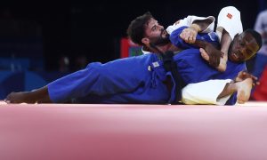 Rafael Macedo na disputa pelo bronze no Judô nas Olimpíadas de Paris 2024
