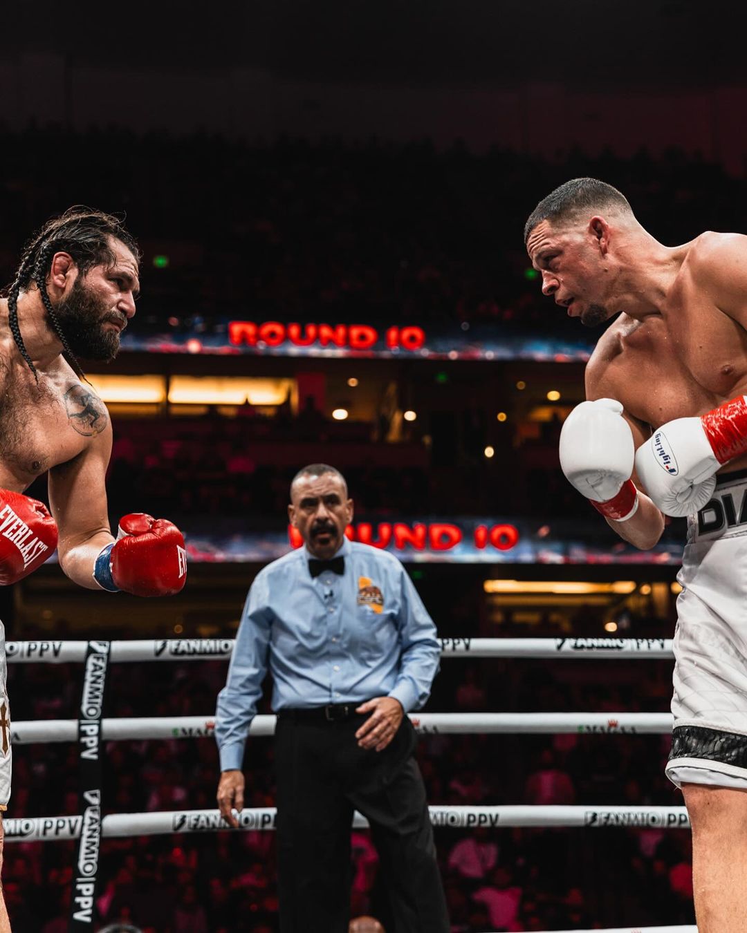 Nate Diaz x Jorge Masvidal em luta de boxe (Foto: Divulgação/Instagram)