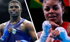 Wanderley Pereira é mais uma esperança de medalha do Brasil no boxe olímpico (Fotos: Gaspar Nobrega ; Miriam Jeske / COB)